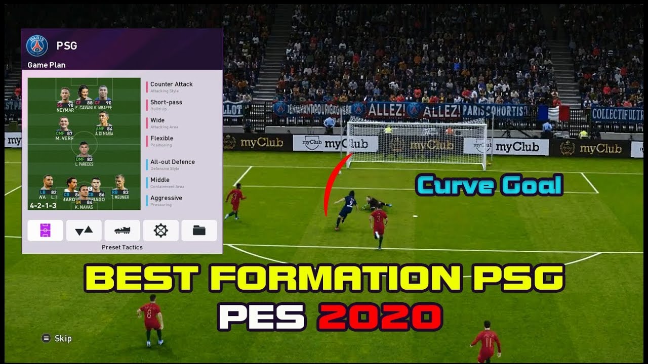 BEST FORMATION PSG DI PES 2020 SKUAD TERBARU