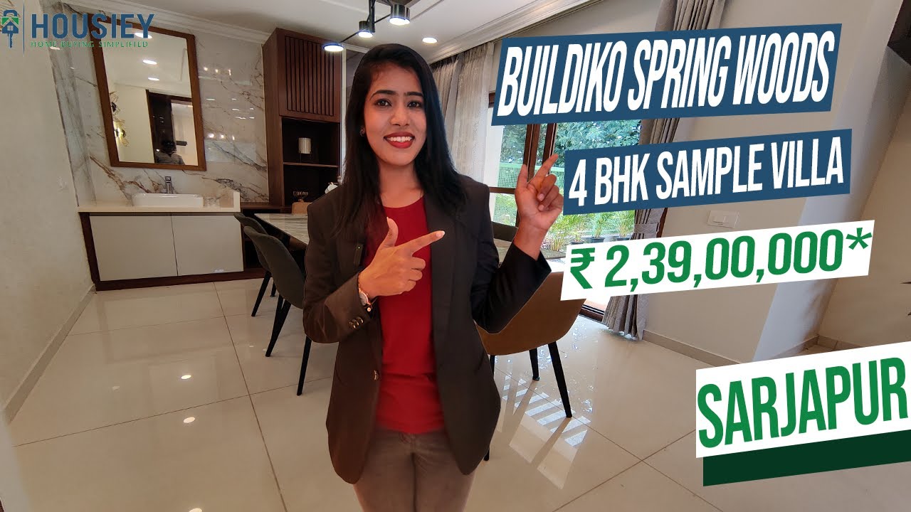 Buildiko Spring Woods Sarjapur Road | 4 BHK Villa Tour | Buildiko Ventures Llp Bangalore