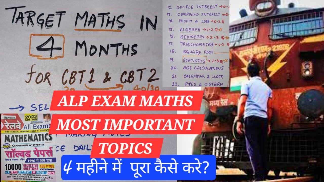 RRB ALP CBT1 AND CBT2 MATH MOST IMPORTANT TOPICS & STRATEGY , MATH मैं जादा मार्क्स कैसे लाये?