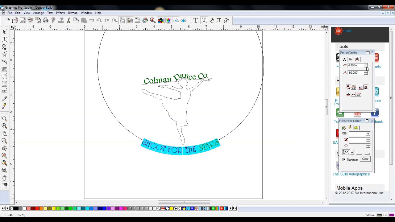 Graphtec Software Walk through | How to create a design using Graphtec
