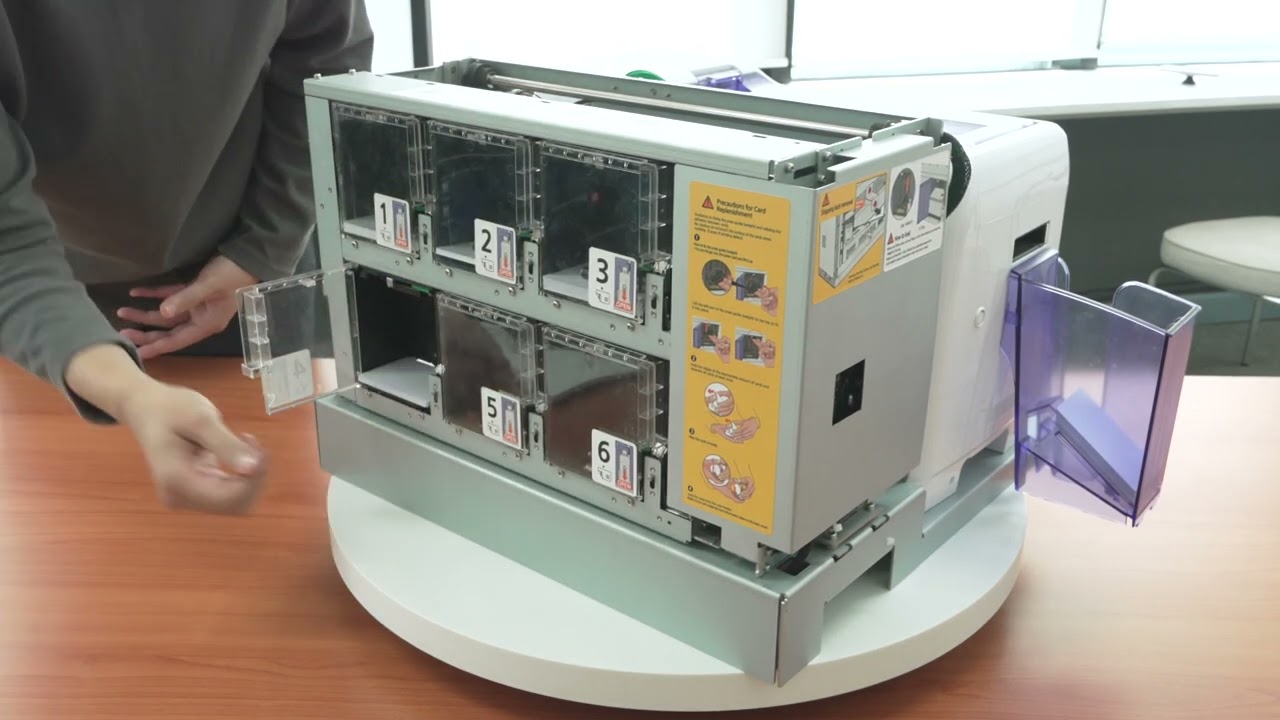MULTI HOPPER & RETRANSFER CARD PRINTER