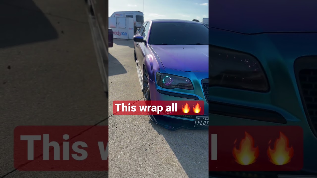Chrysler 300 with the Ocean Wave wrap 🌊 #prestonpatterson #chiefdonutmaker #dodge #scatpack #hemi