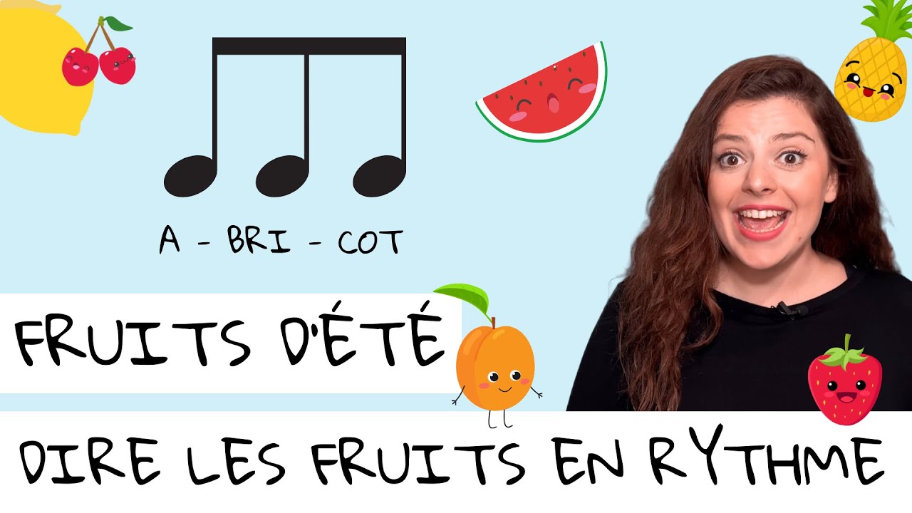 Dire les fruits en suivant les syllabes | Jeu rythmique pour les petits | Andreea's Music Box