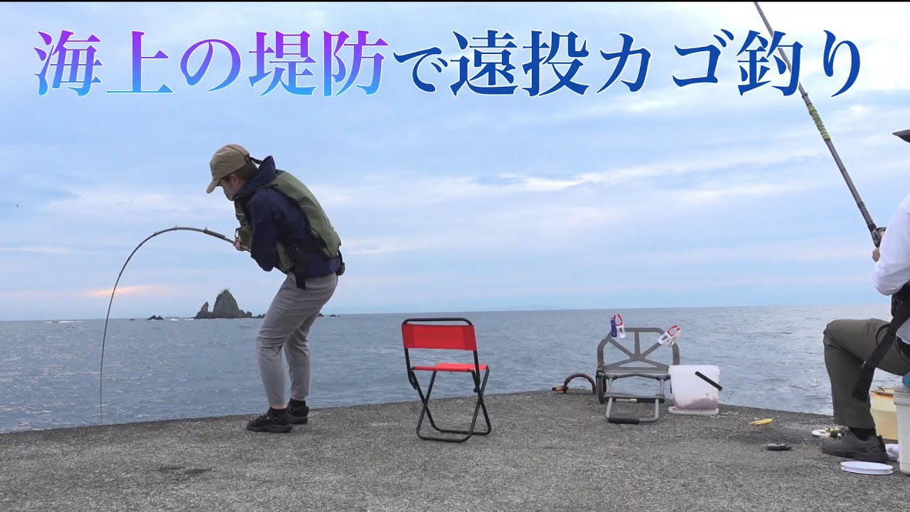 巨大なアイツが釣れまくる【遠投カゴ釣り】西伊豆【海上堤防】