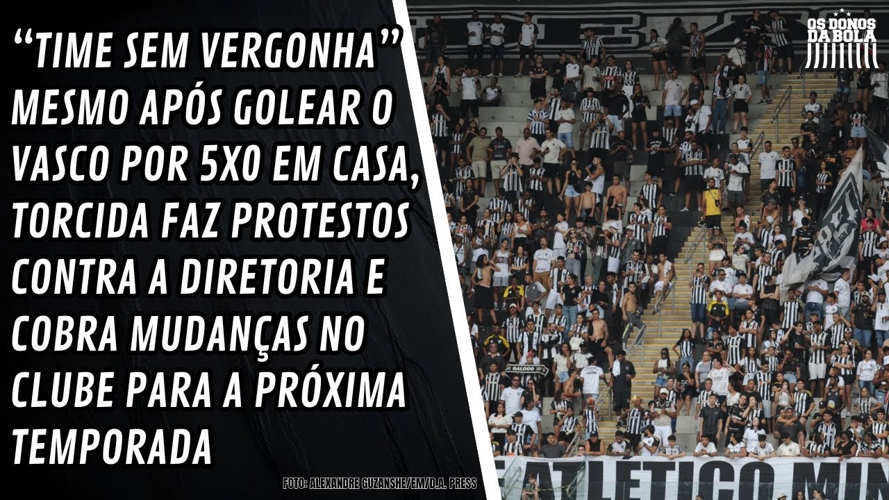 Mesmo com o 5x0 sobre o Vasco, a torcida do Atlético não aliviou e protestou contra o clube
