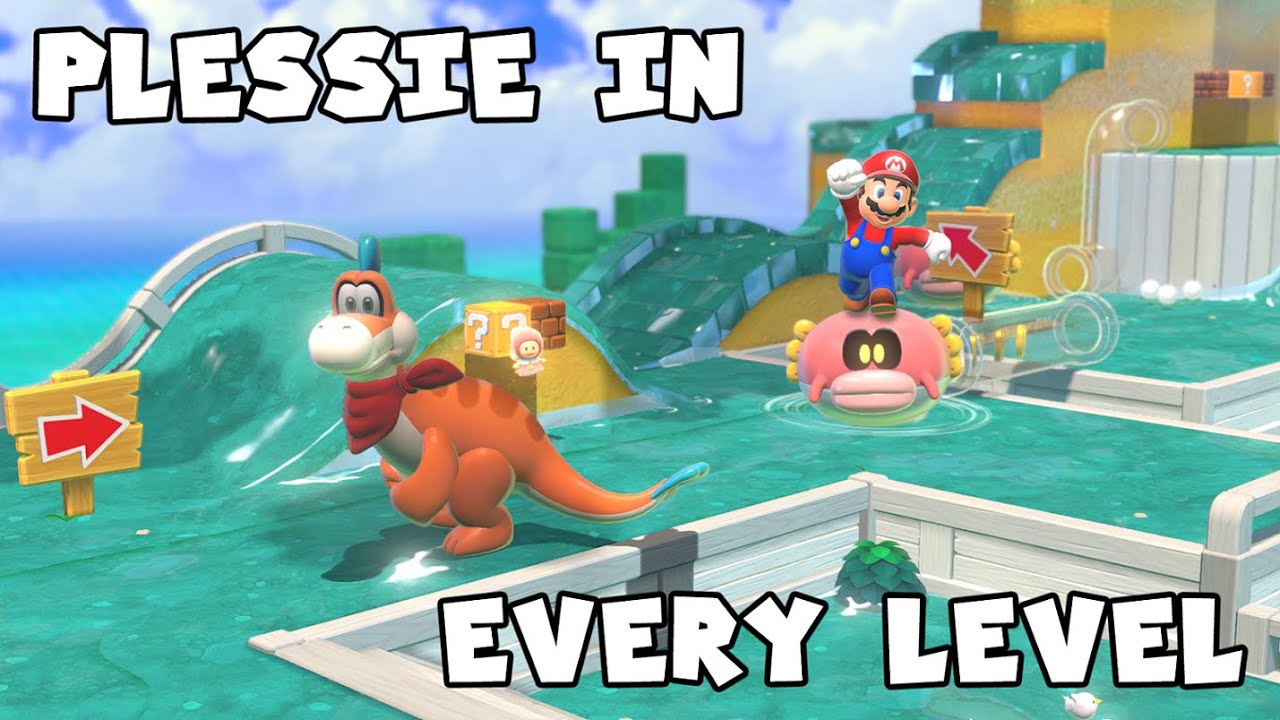 What If Plessie Was in Every Super Mario 3D World Level?