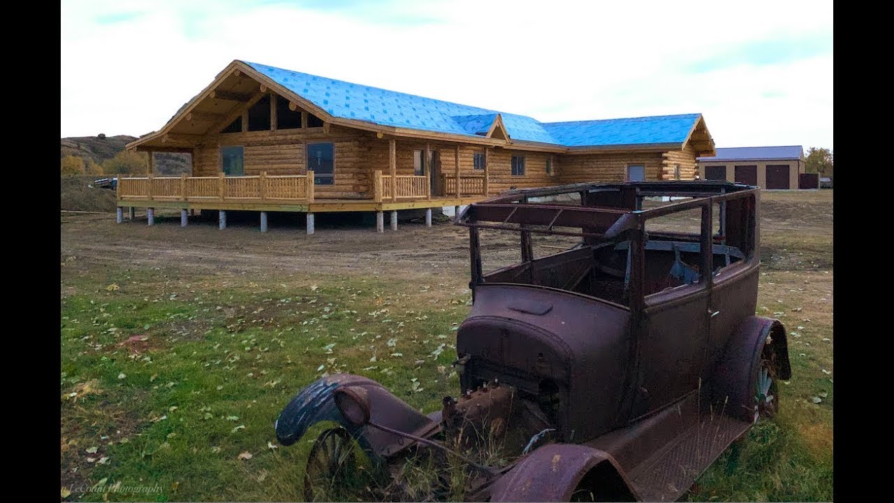 Single Level Log Home with Garage- Big Sky Rancher Walkthrough