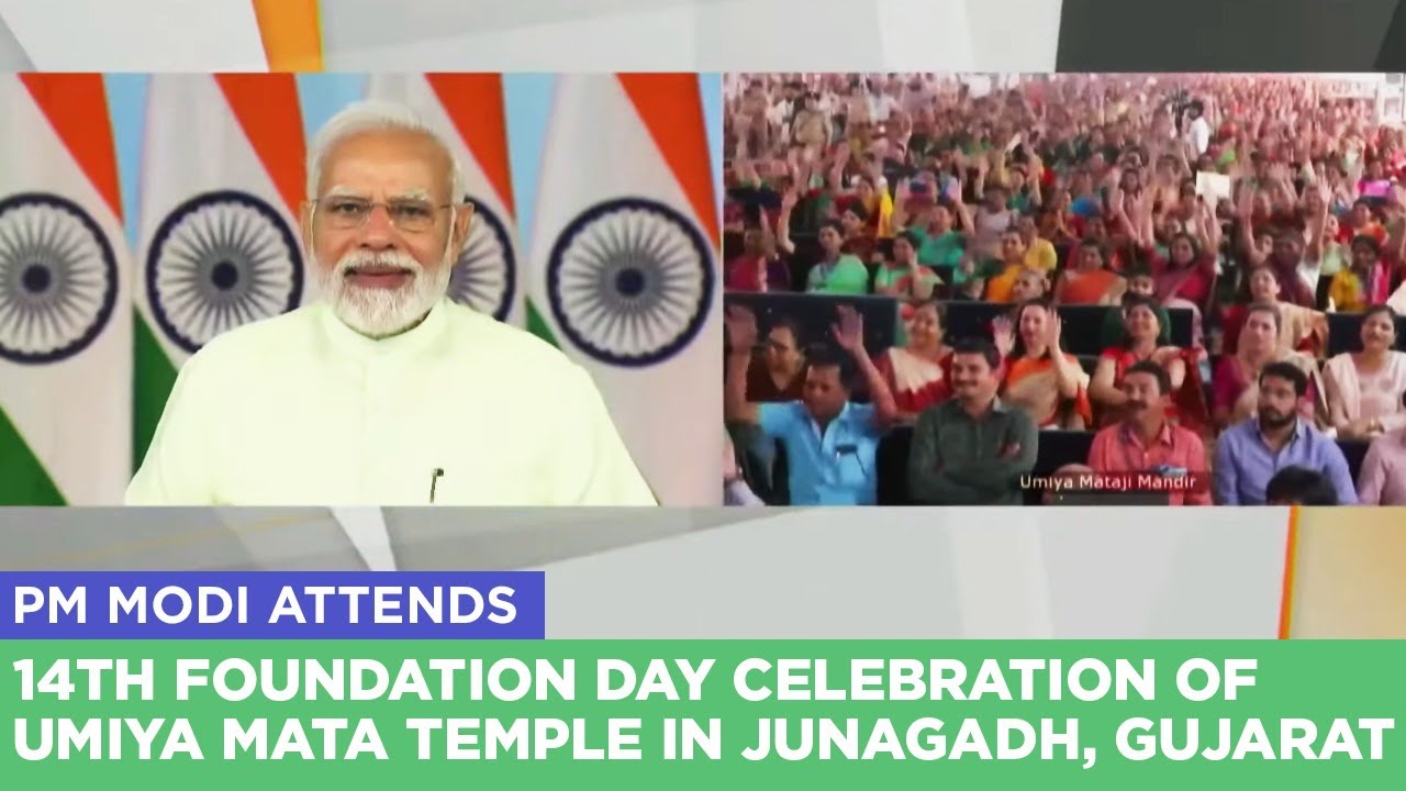 PM Modi attends 14th Foundation Day celebration of Umiya Mata Temple in Junagadh, Gujarat