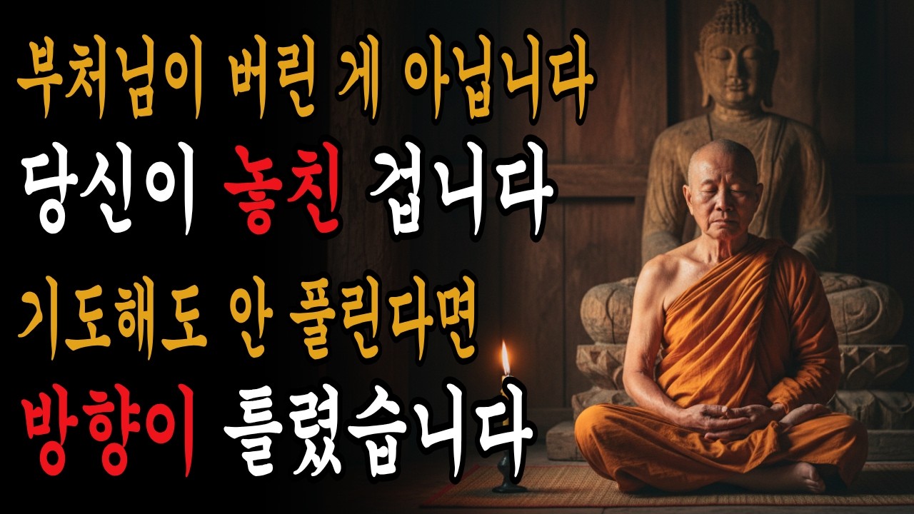 아무것도 하지 마세요. '끝'이라고 느낀 그 순간, 부처님이 준비하신 '대운'이 이미 당신 앞에 와 있습니다