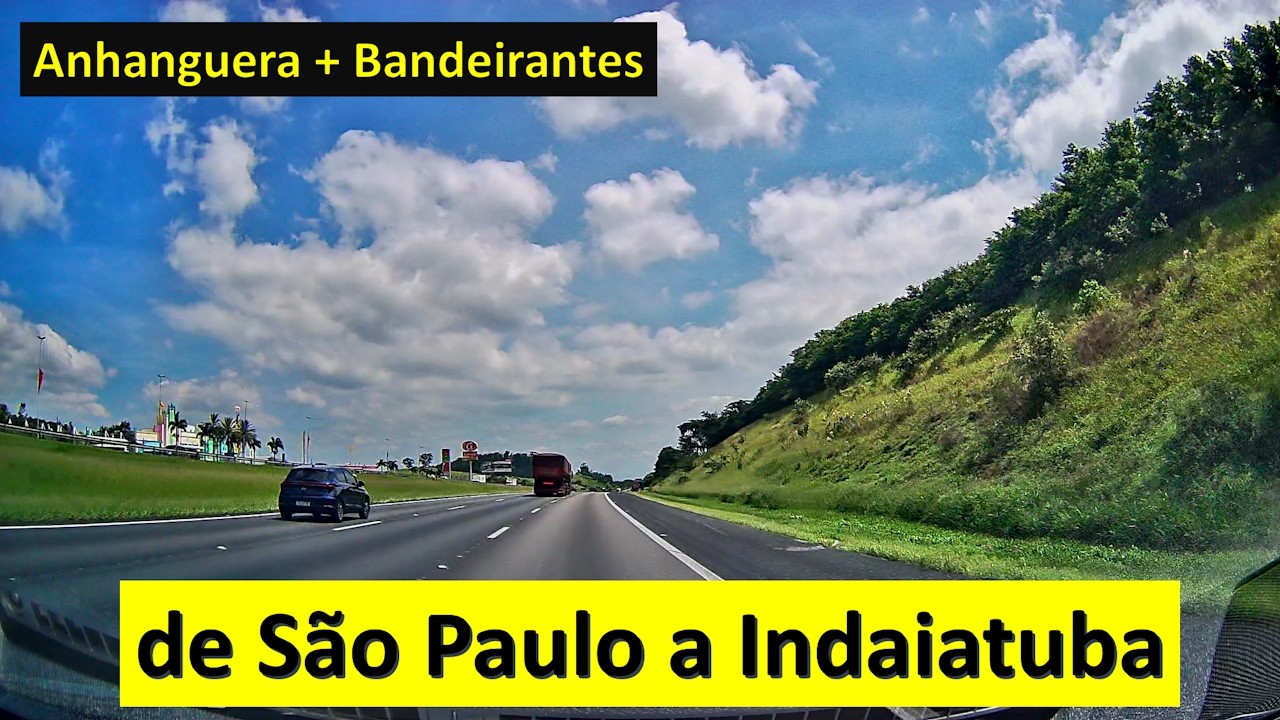 de São Paulo a Indaiatuba, pelas rodovias Anhanguera, Bandeirantes e Santos Dumont #dashcam