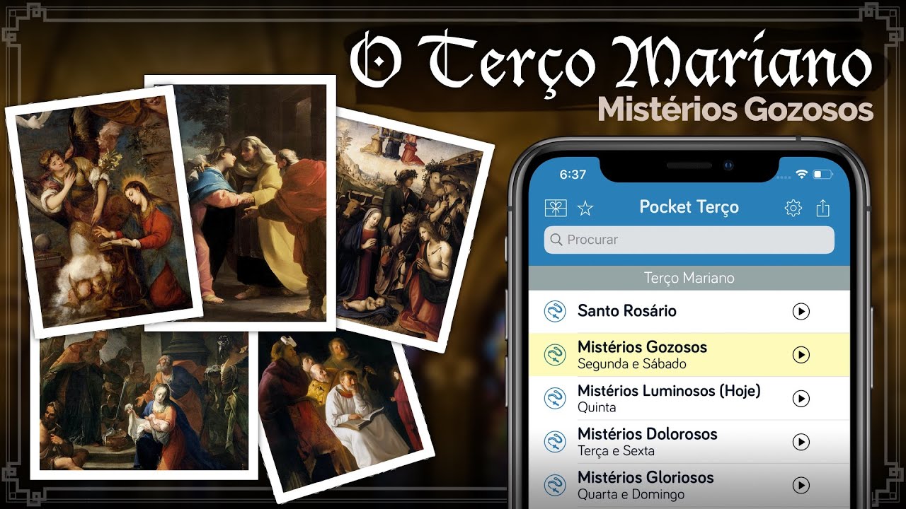 O Terço Mariano - Mistérios Gozosos (Segunda e Sábado) | Pocket Terço