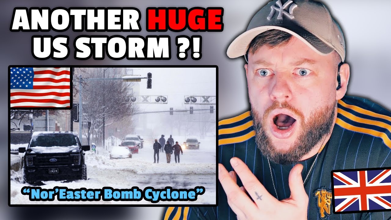 Brit Reacts to ANOTHER INSANE Snow Storm SMASHING into the US!
