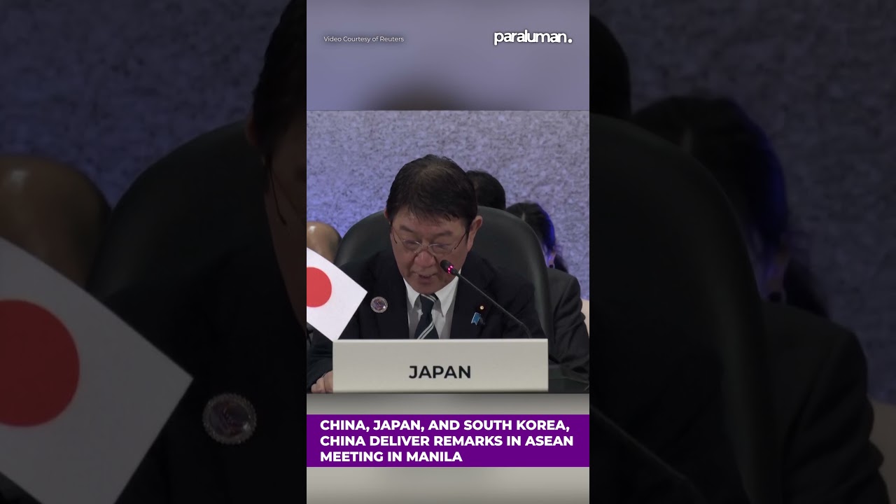 China, Japan, and South Korea, China deliver remarks in ASEAN meeting in Manila
