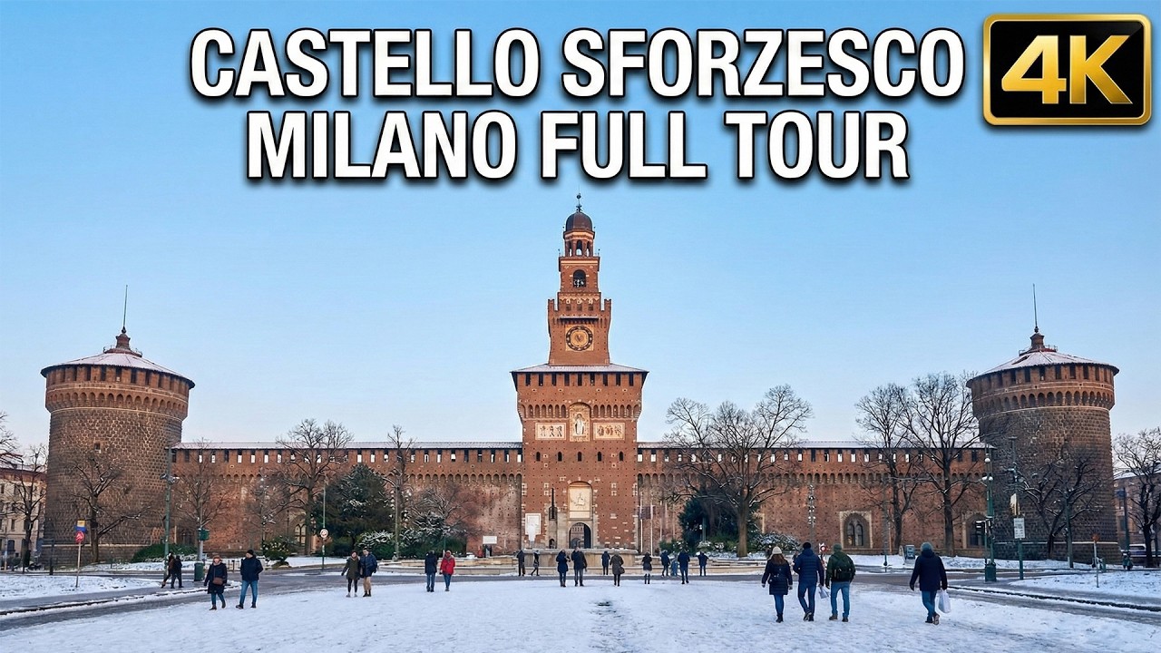 Castello Sforzesco Milano Full Tour 4K during Olympic Games Milano Cortina