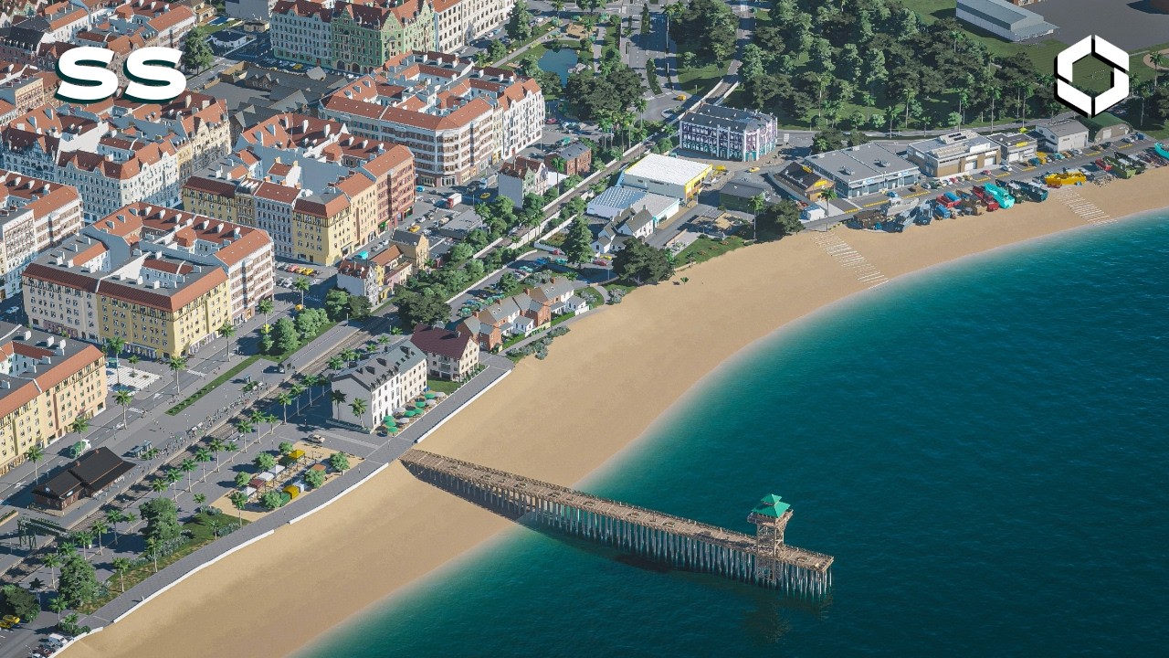 Harbour Town Expansion: Boat Yard & Promenade – Cities Skylines 2