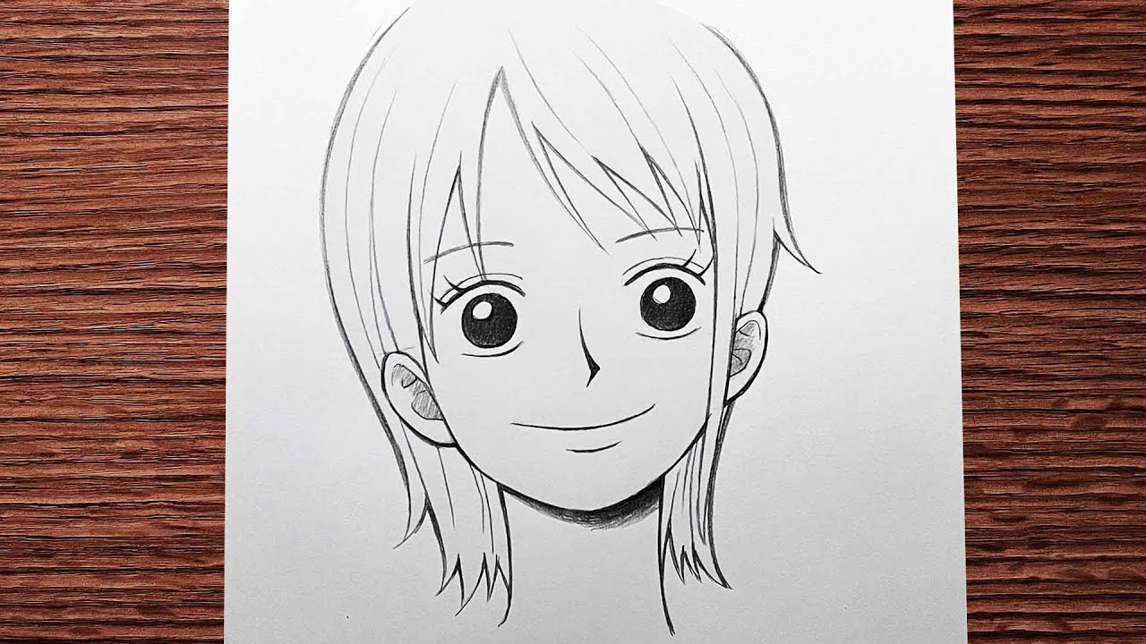 Anime sketch | how to draw Nami - [One Piece] step-by-step easy