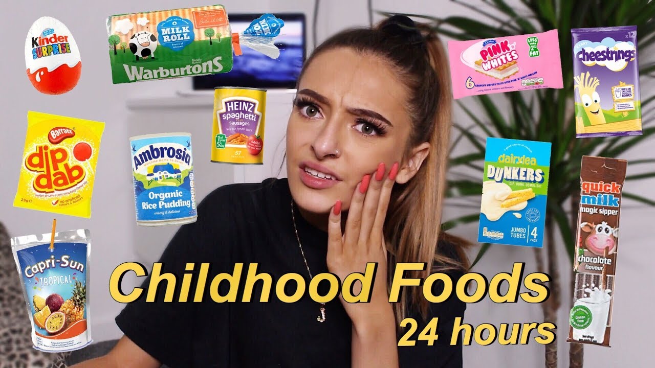 Eating Only CHILDHOOD Foods For 24 HOURS - CHALLENGE | Amy Menzies