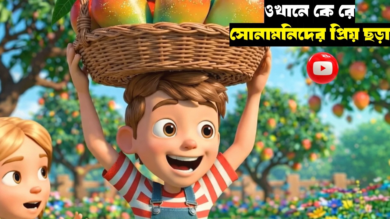 ওখানে কে রে | বাংলা শিশু ছড়া | Kids Bangla Rhyme | 3D Cartoon