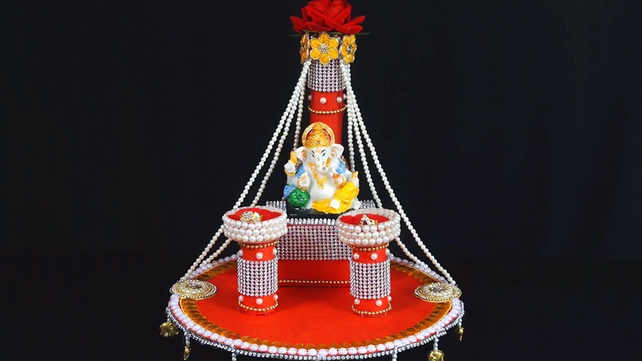 Ganpati Decoration Ideas for Home | Ganesh Chaturthi | Engagement Ganpati Decoration Ideas at Home