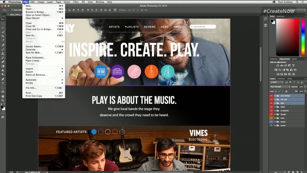 Ultimate Features for Designers in Photoshop CC with Martin Perhiniak - Create Now Online