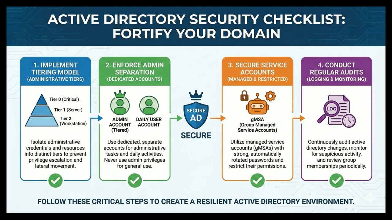 Active Directory Security Checklist | Tiering Model & Admin Separation
