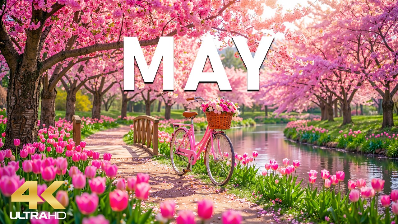 Blossoming May 4K &ndash; A Peaceful Garden Awakening 🌸 Garden Flowers, Soft Sunlight & Gentle Breezes