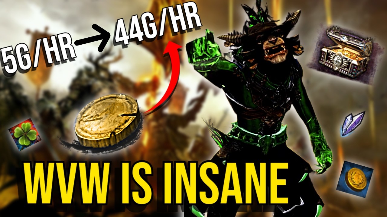 Сколько золота НА САМОМ ДЕЛЕ приносит WvW? Полный разбор наград (Guild Wars 2)