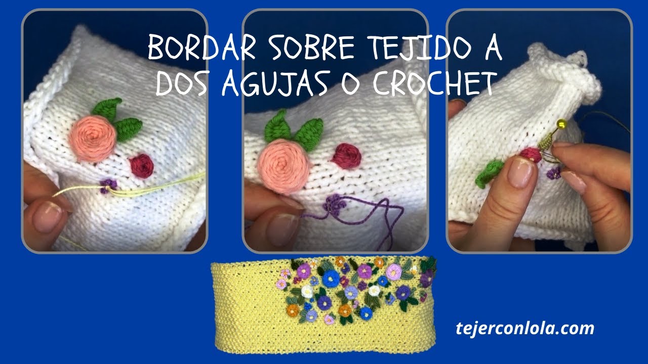 🌺🌿COMO BORDAR FLORES Sobre Un TEJIDO🌺🌿 