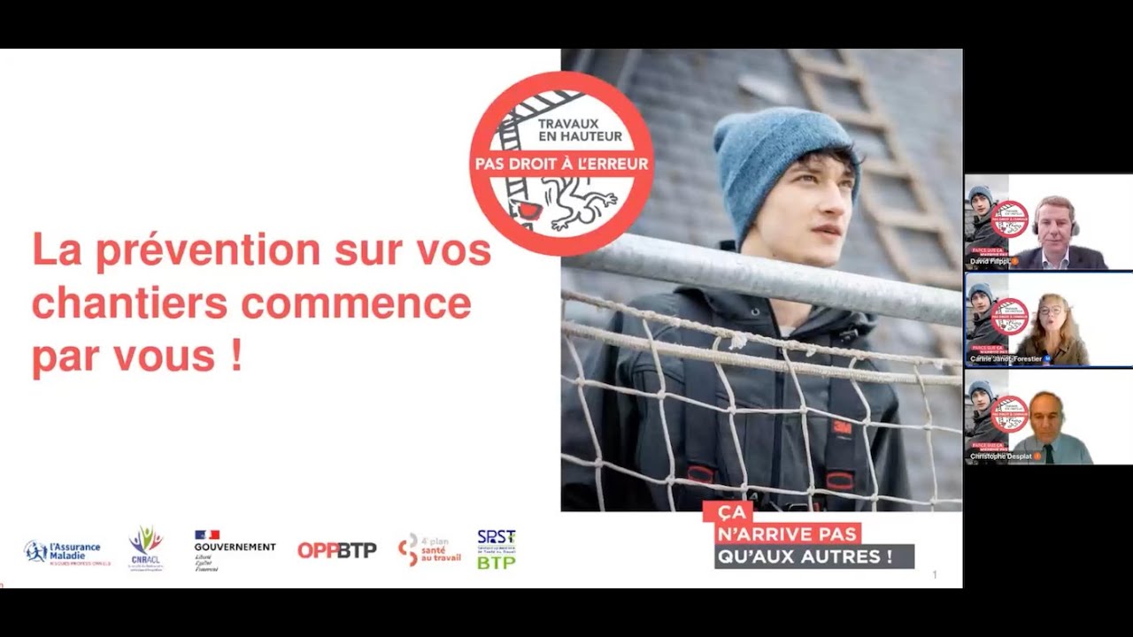 Webinaire - Les maîtres d'ouvrage face au risque de chute de hauteur dans le BTP