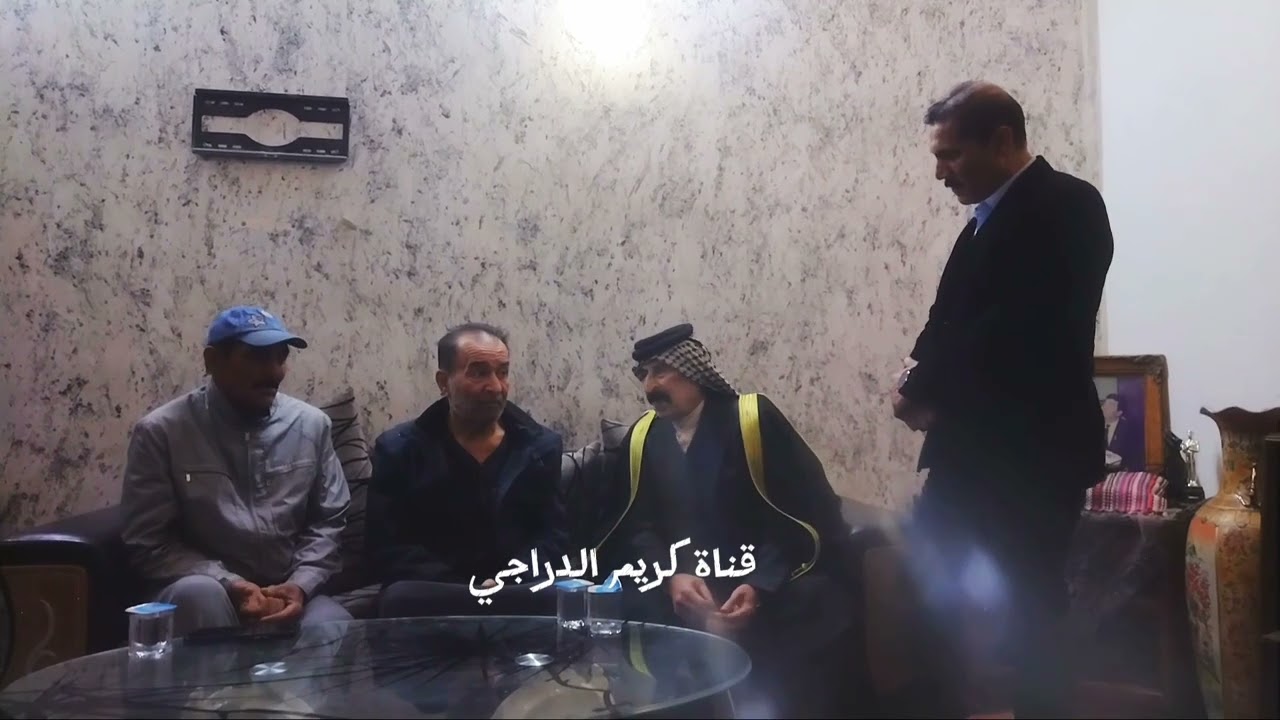 زياره فرج وهاب ألى الفنان رضا الخياط للاطمئنان عن صحته مع حميد وكريم الدراجي