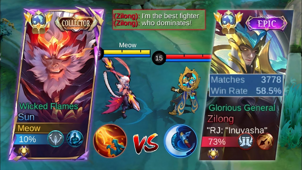 SUN VS GLOBAL ZILONG | ULTIMATE SHOWDOWN! WHO TRULY DOMINATES THE BATTLEFIELD?🔥