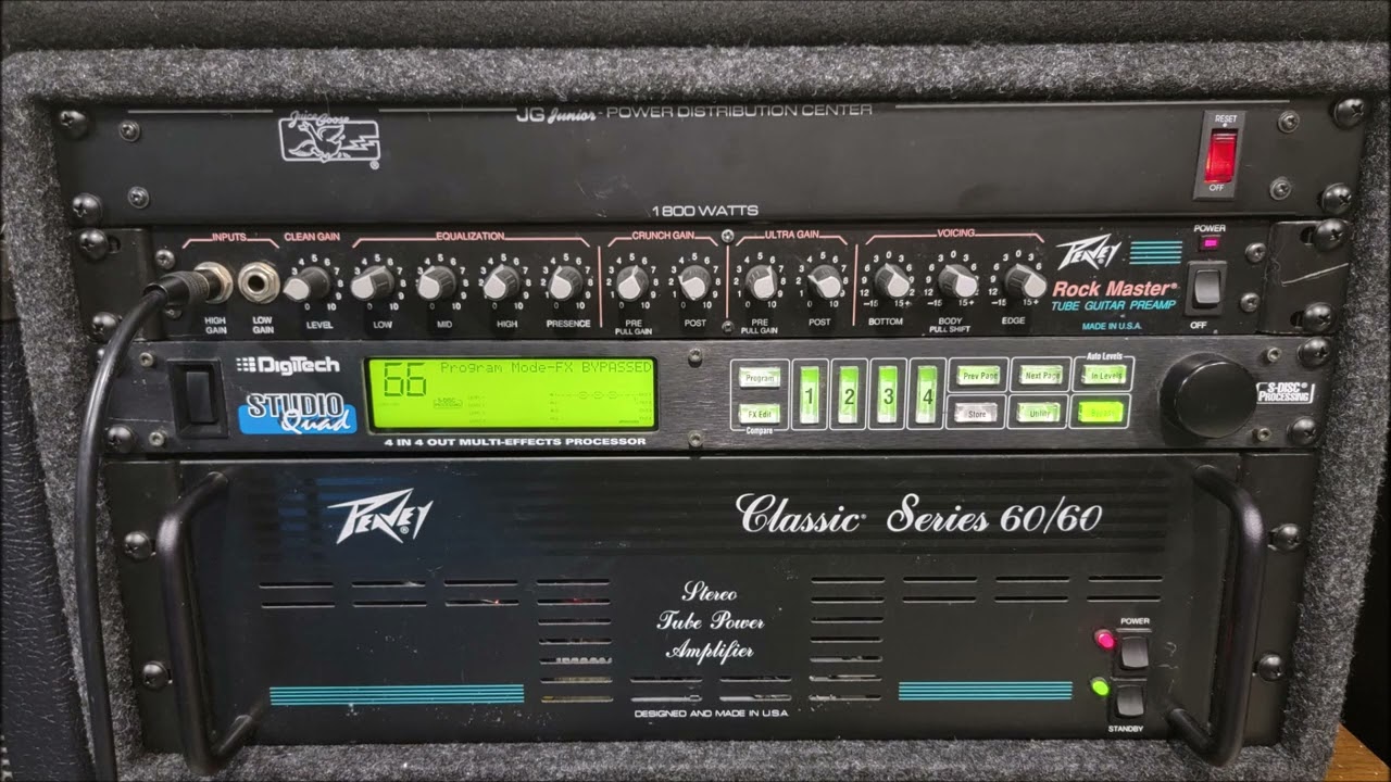 Peavey Rock Master crunch channel boosted with TC Spark + Digitech Studio Quad - detune / delay