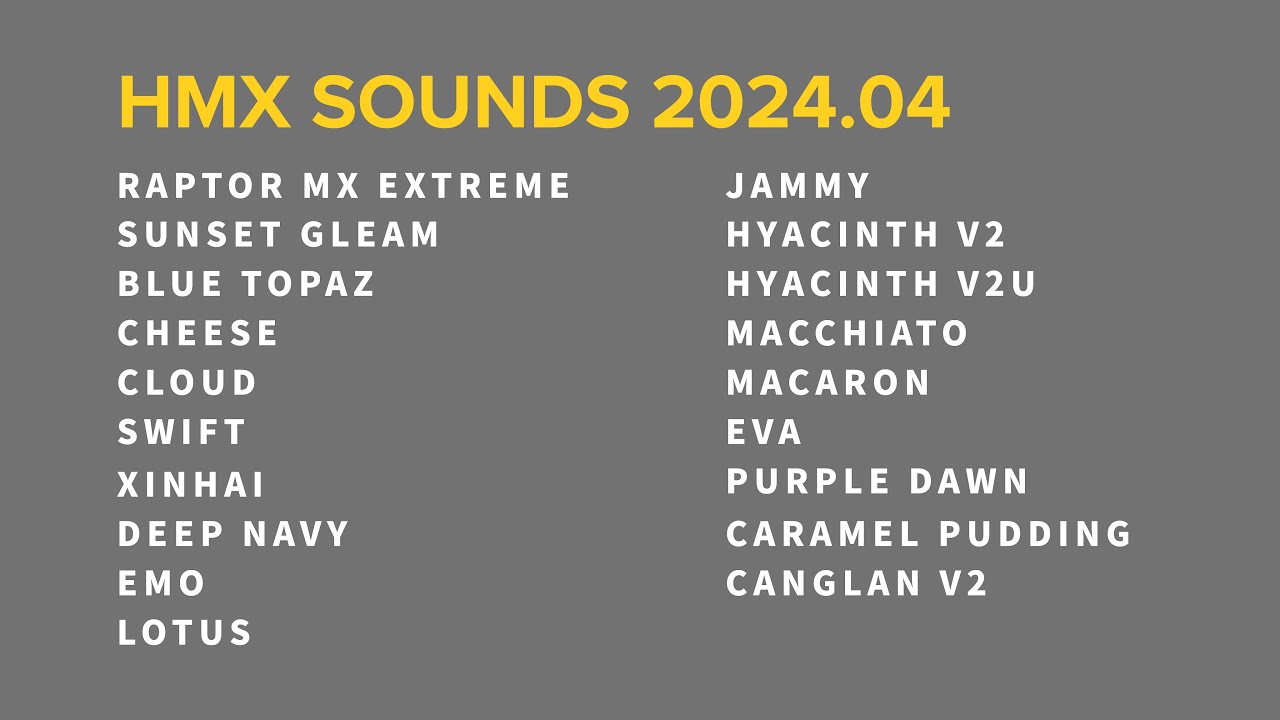 HMX 19 SOUNDS 2024.04 - High to low pitched sound