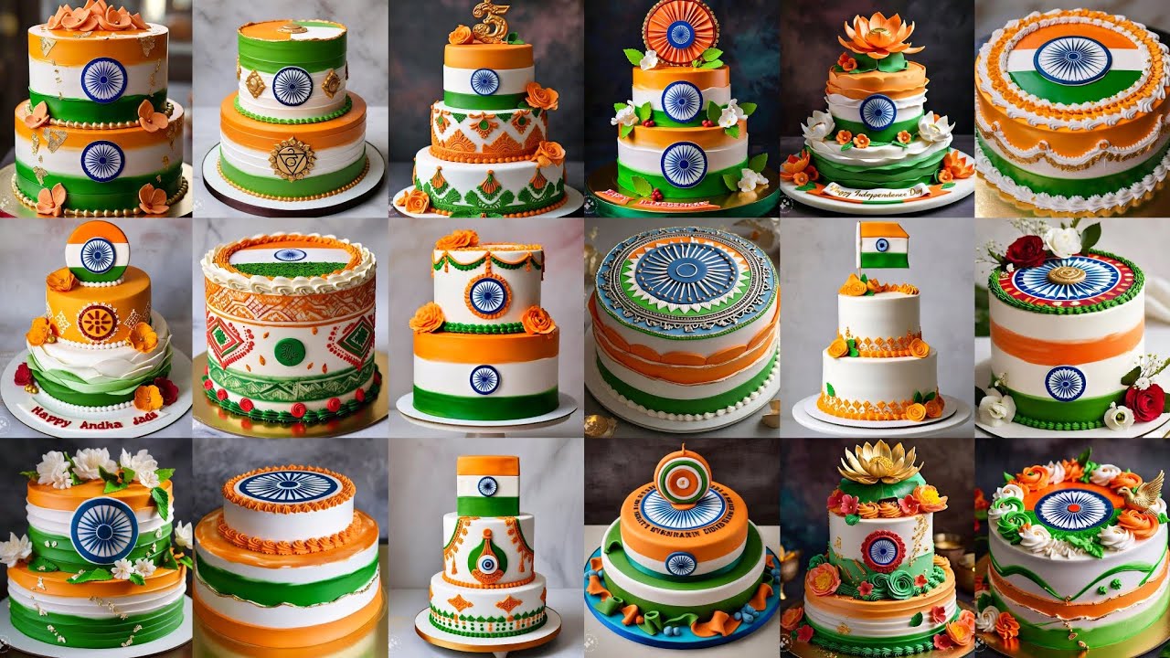 Indian Flag Theme Cake/Tiranga Cake Design/India Flag Cake/Indian Cake/Independence Day Cake/Tiranga