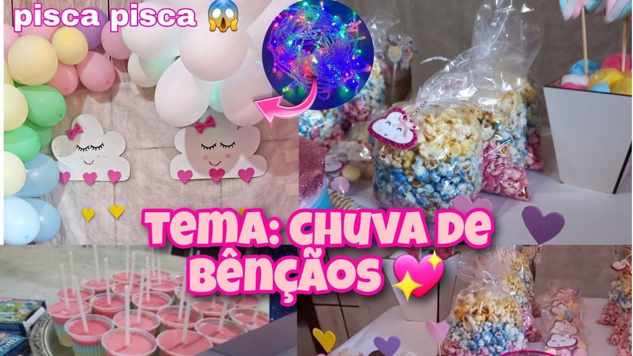 ANIVERSÁRIO SIMPLES DE 2ANOS DA MINHA FILHA🥳 TEMA CHUVA DE BÊNÇÃOS