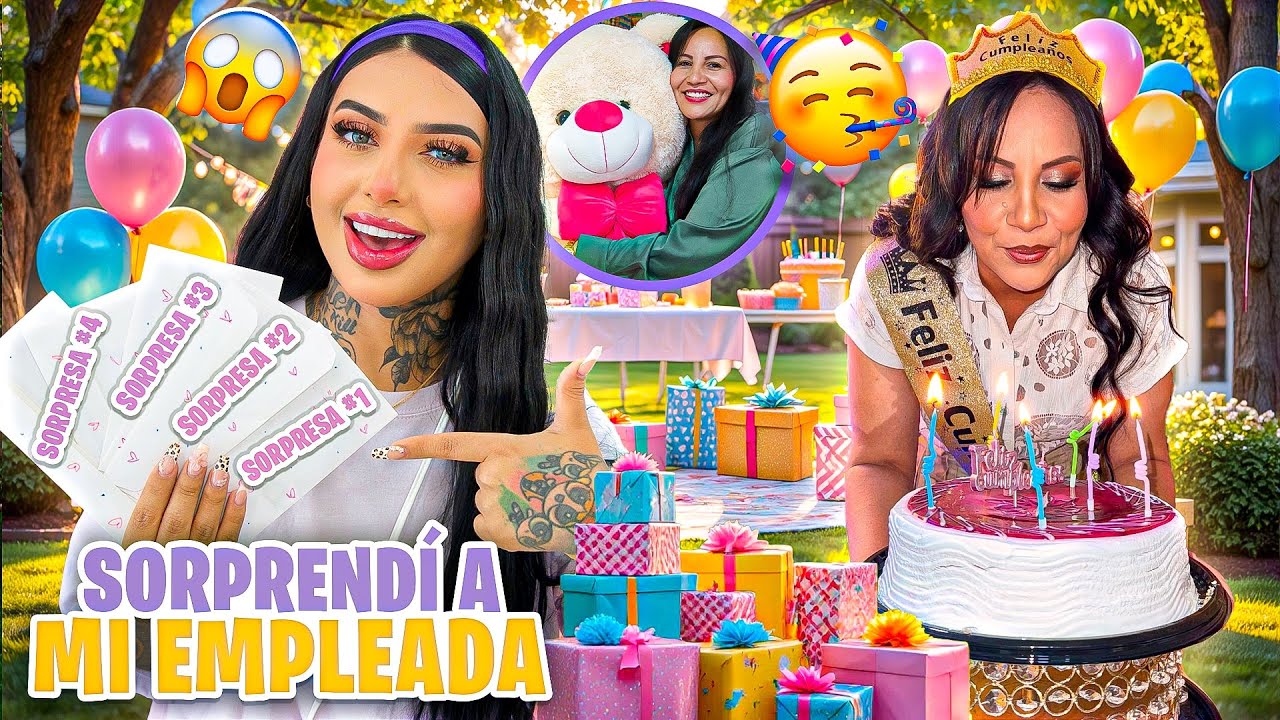 🤩🎂 SORPRENDO A MI EMPLEADA EN SU CUMPLEAÑOS *no podía creerlo* | Sofi Muñoz 🎀