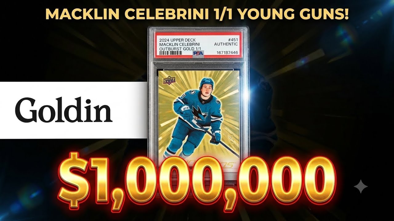 Macklin Celebrini Gold Young Guns Is Officially Up For Auction!