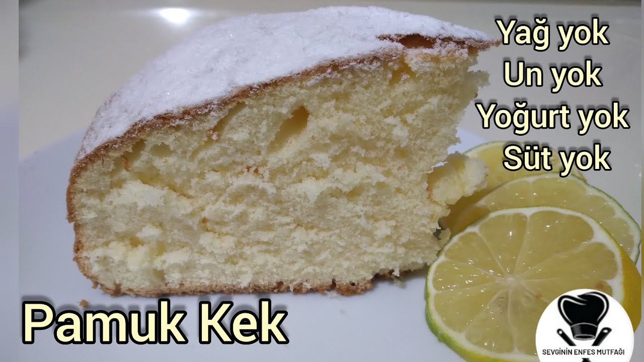 Kabardıkça Kabaran Pamuk Kek Tarifi 🥮 Un Yok Sıvı yağ Yok Süt Yok Yoğurt Yok 💯 Pamuk Kek
