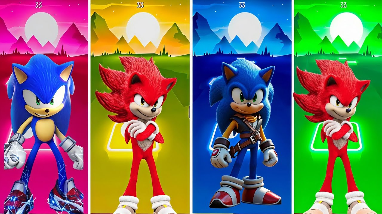 Sonic The Hedgehog 🔴 Knuckles 🔴 Shadow 🔴 Amy Rose || Tiles Hop EDM Rush! | Coffin Dance | Hopverse