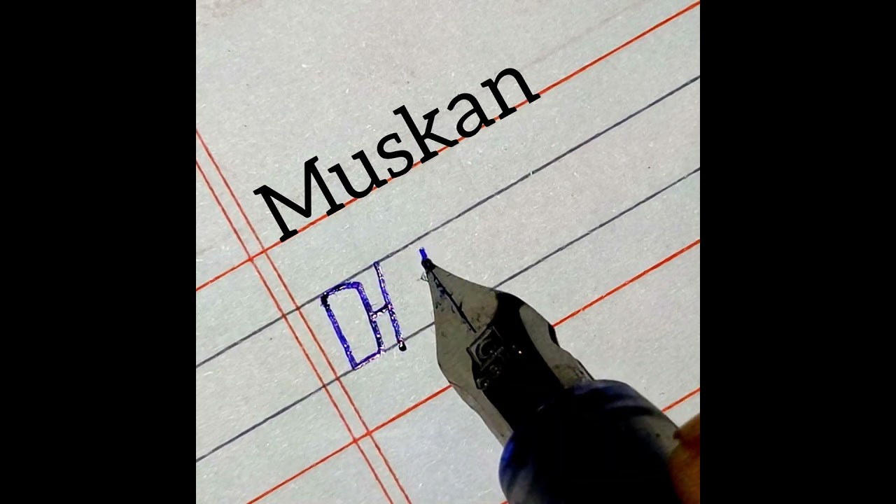 how to write Muskan in Korean Handwriting | Korean Handwriting