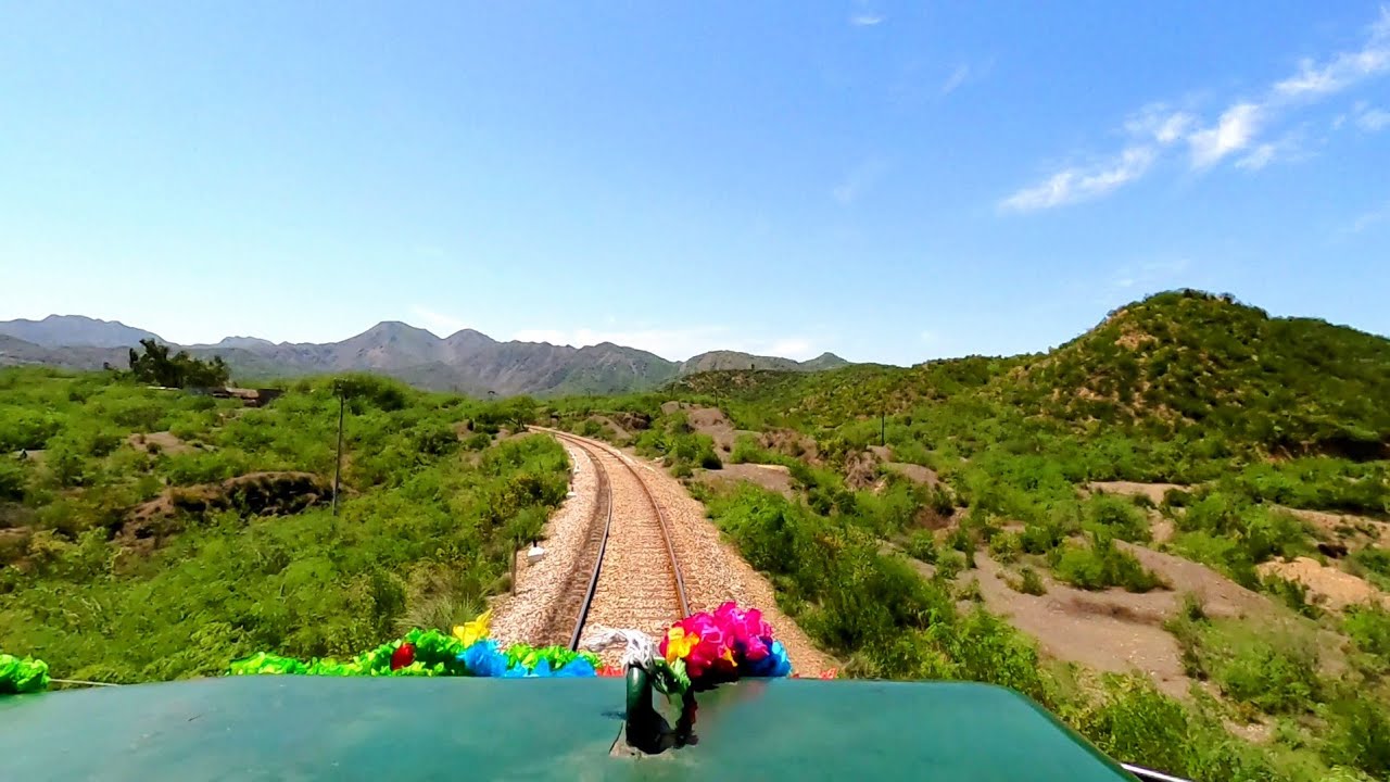 Train Engine Journey Among Mountains | Attock City To Attock Khurd Cab Ride in PHA-20-8308