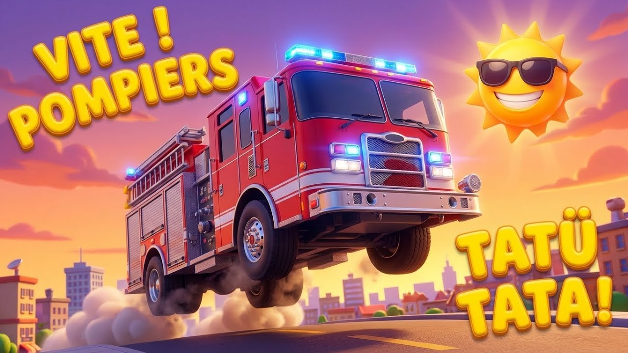 🚒 LE CAMION DE POMPIER HÉROS — Chanson pour Enfants 🔴 Apprendre les Véhicules de Secours  Bébé Ryt