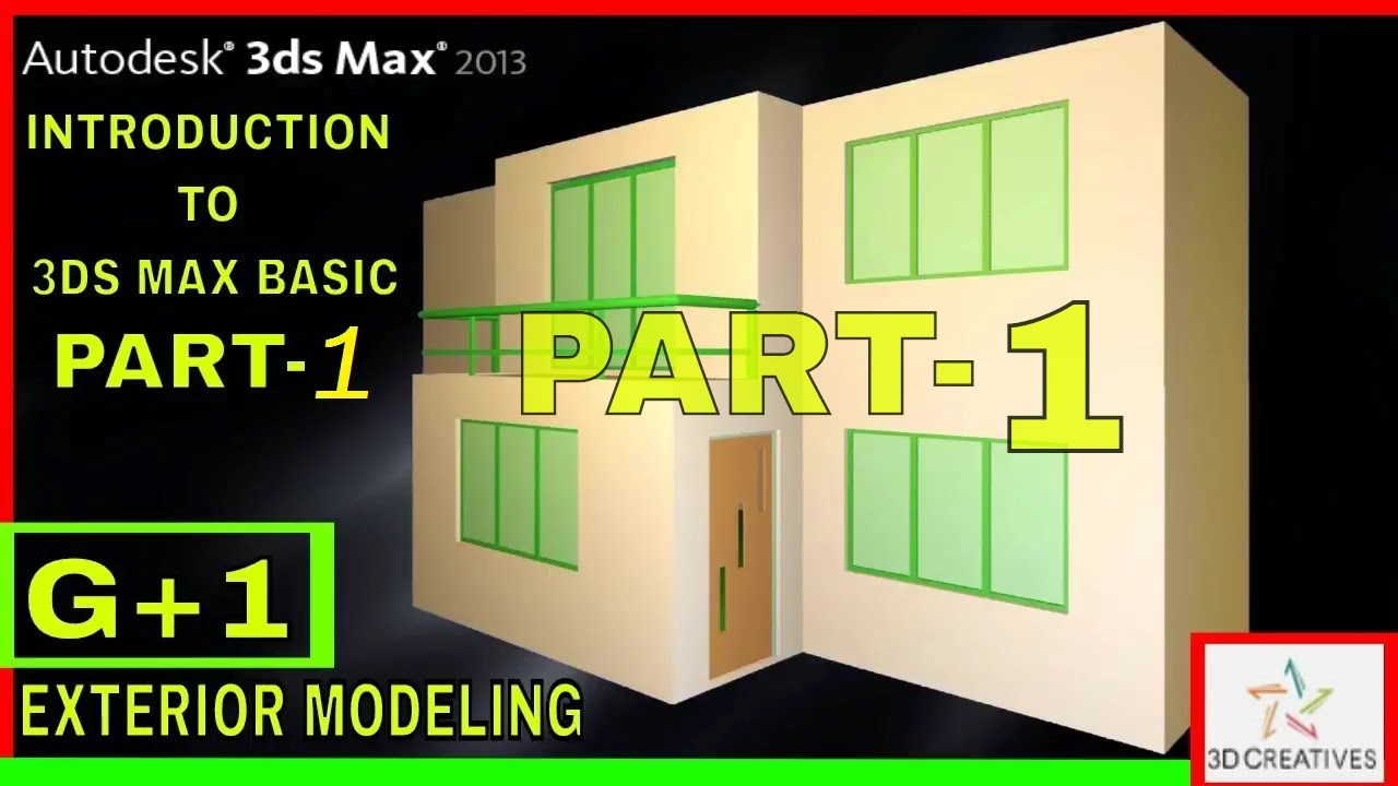 Basic Exterior Modeling in 3ds max tutorial Hindi bhasha // part-1