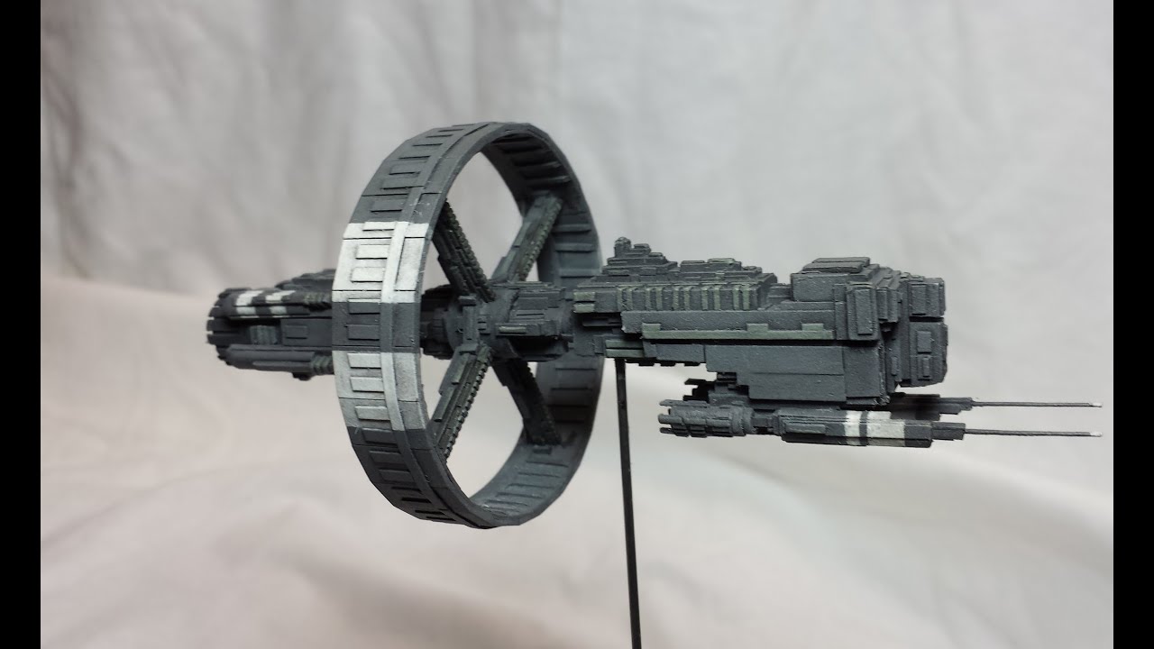 Scratch built styrene sci-fi spaceship 3