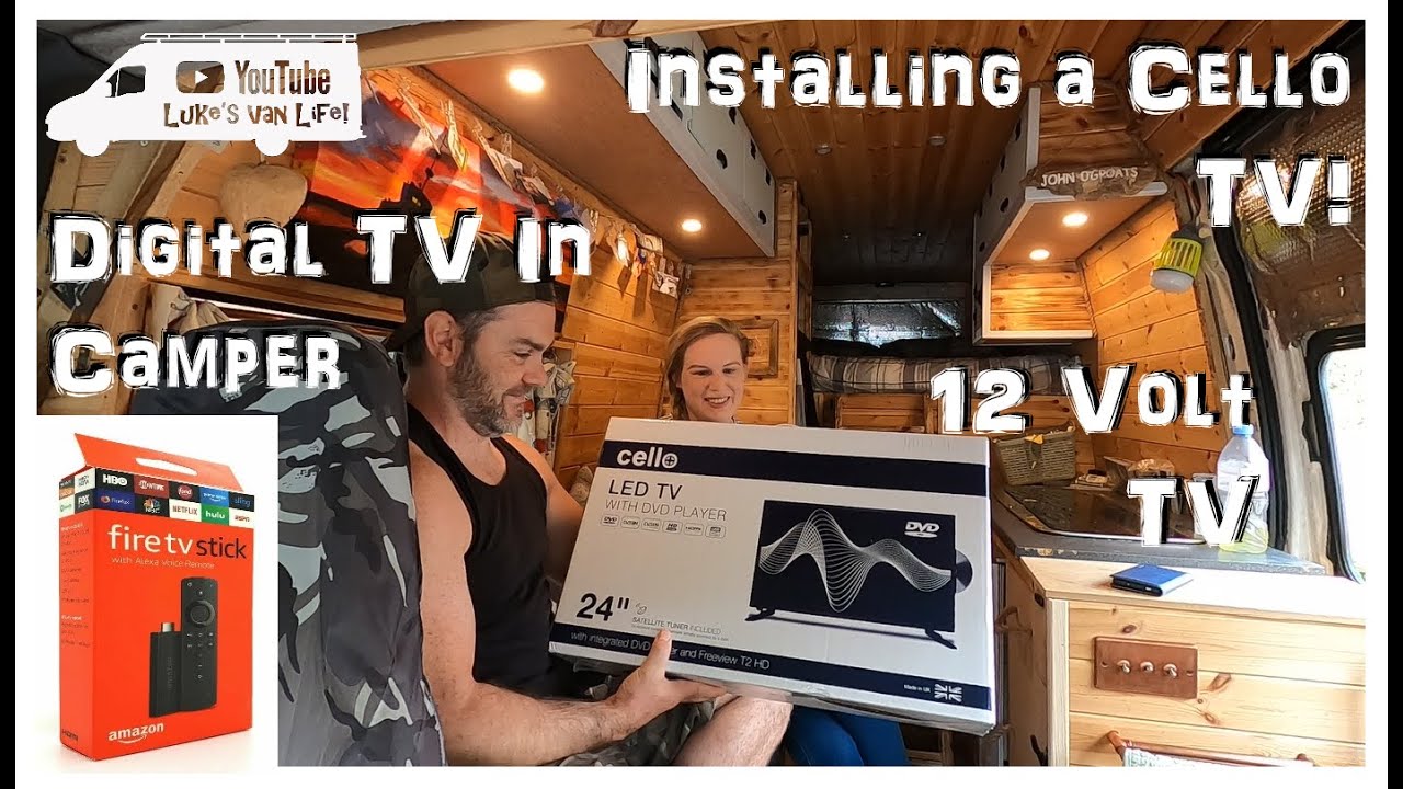 Unboxing and how to install Cello 12 volt tv in campervan