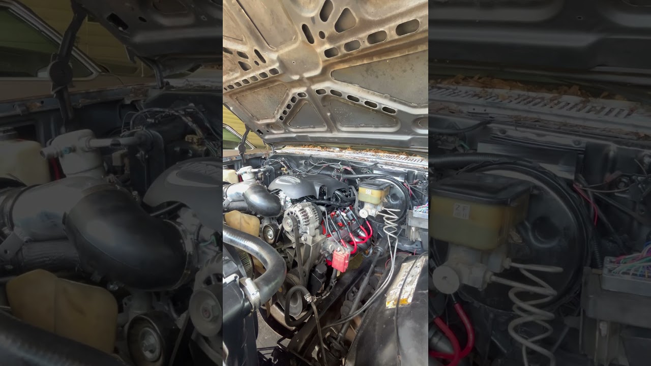 SPRAYING STARTER FLUID ON 5.3 #explore #cargurus #carpart #mechanic #lucidcaroftheyear