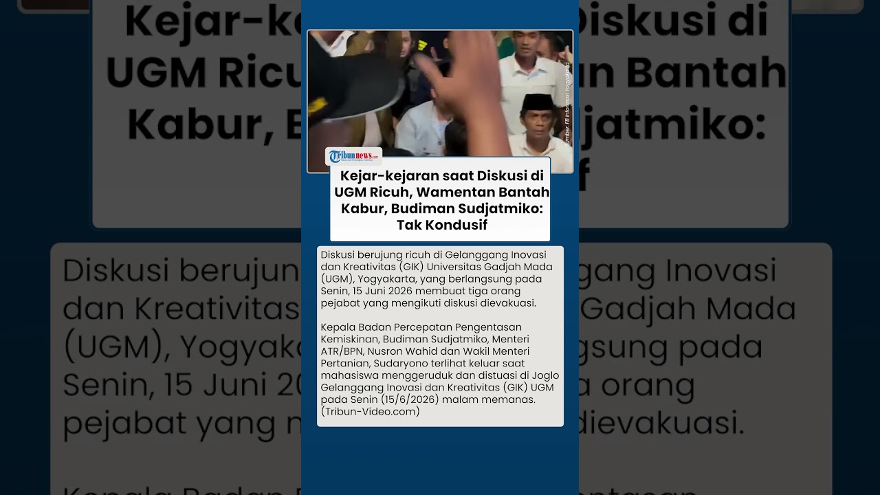 Detik-Detik Kericuhan Diskusi UGM, Kejar-Kejaran Warnai Acara, Wamentan Beri Klarifikasi