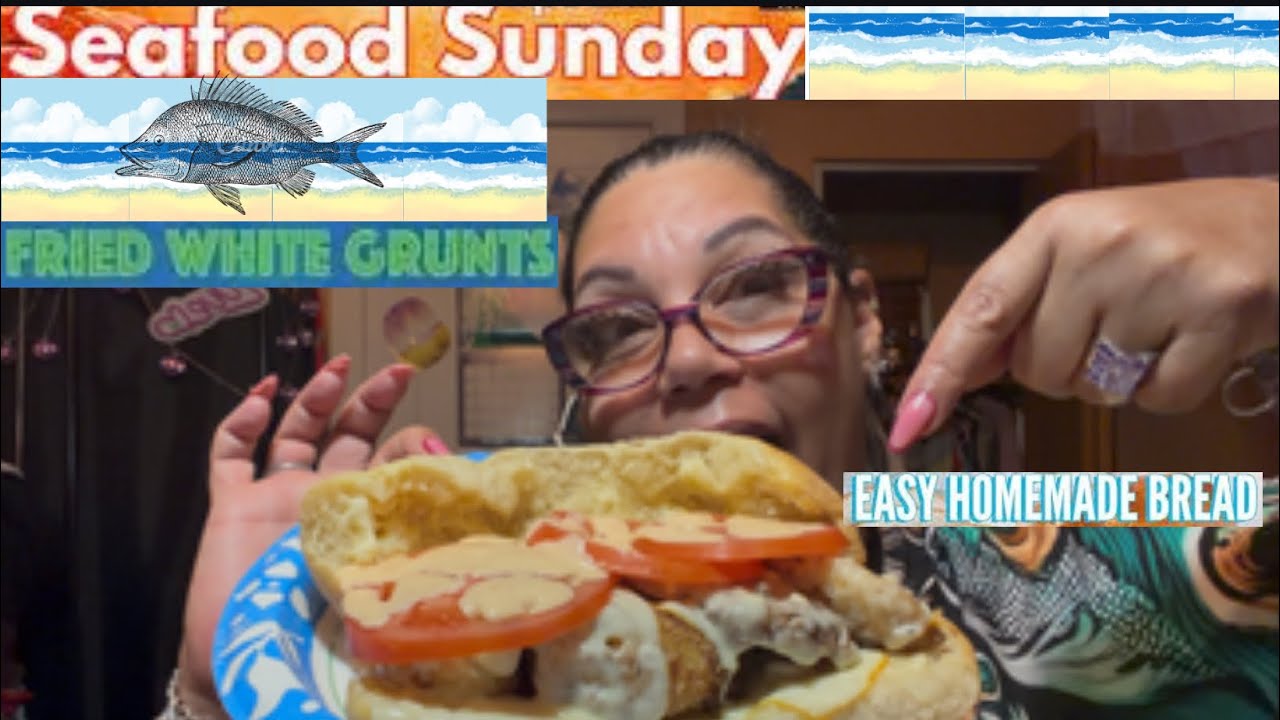 I made homemade bread , fried fresh fish and made butter #mukbang #cooking #eating #foodies 