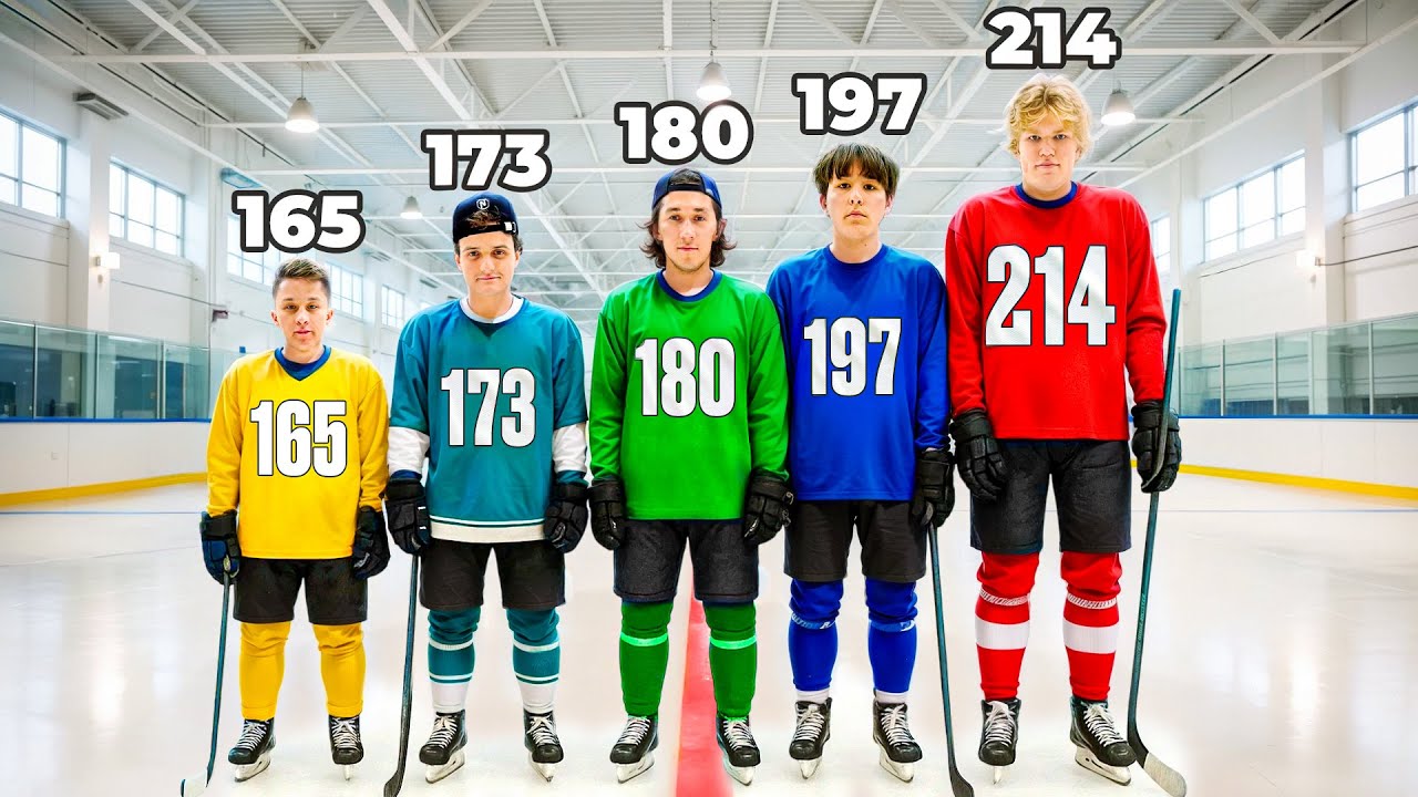 Хоккеисты РАЗНОГО РОСТА СОРЕВНУЮТСЯ КТО СИЛЬНЕЕ!