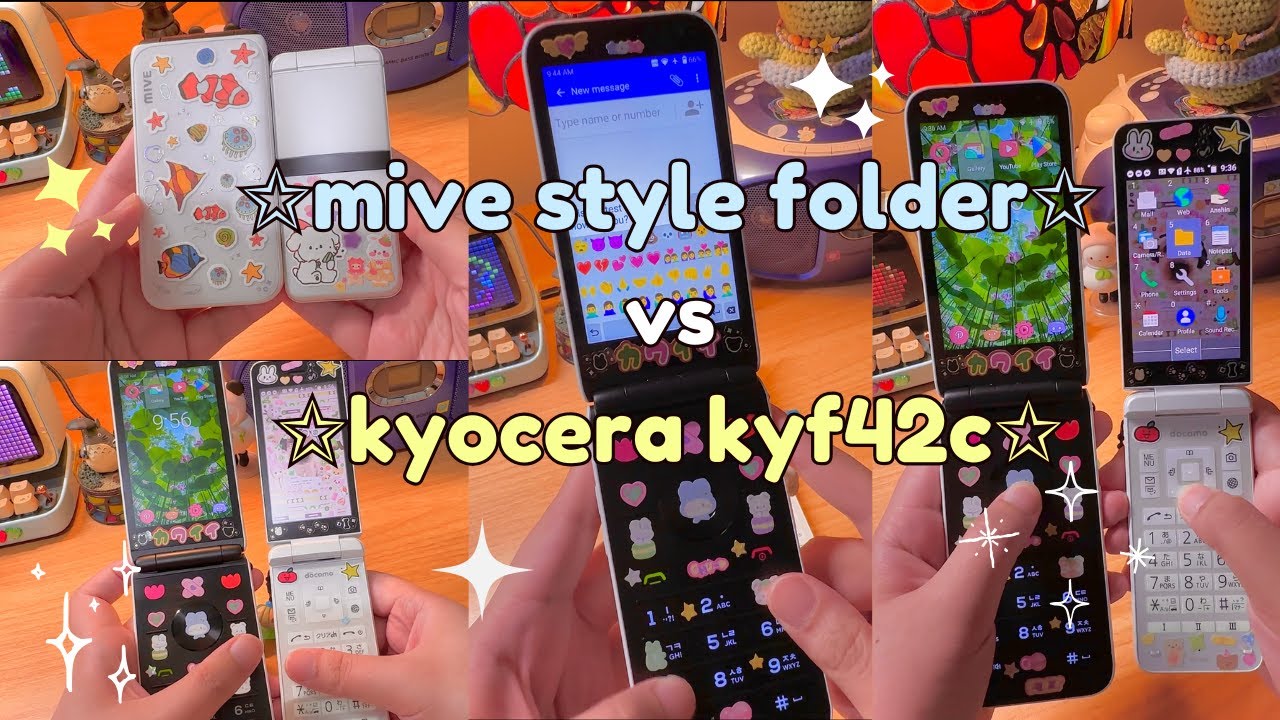 🤍 Корейские и японские раскладные телефоны: сравнение складного телефона Mive Style и Kyocera KYF...